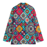 Bohemian Indian Mandala Patchwork Print Women's Blazer