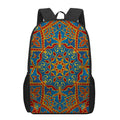 Bohemian Indian Mandala Pattern Print 17 Inch Backpack