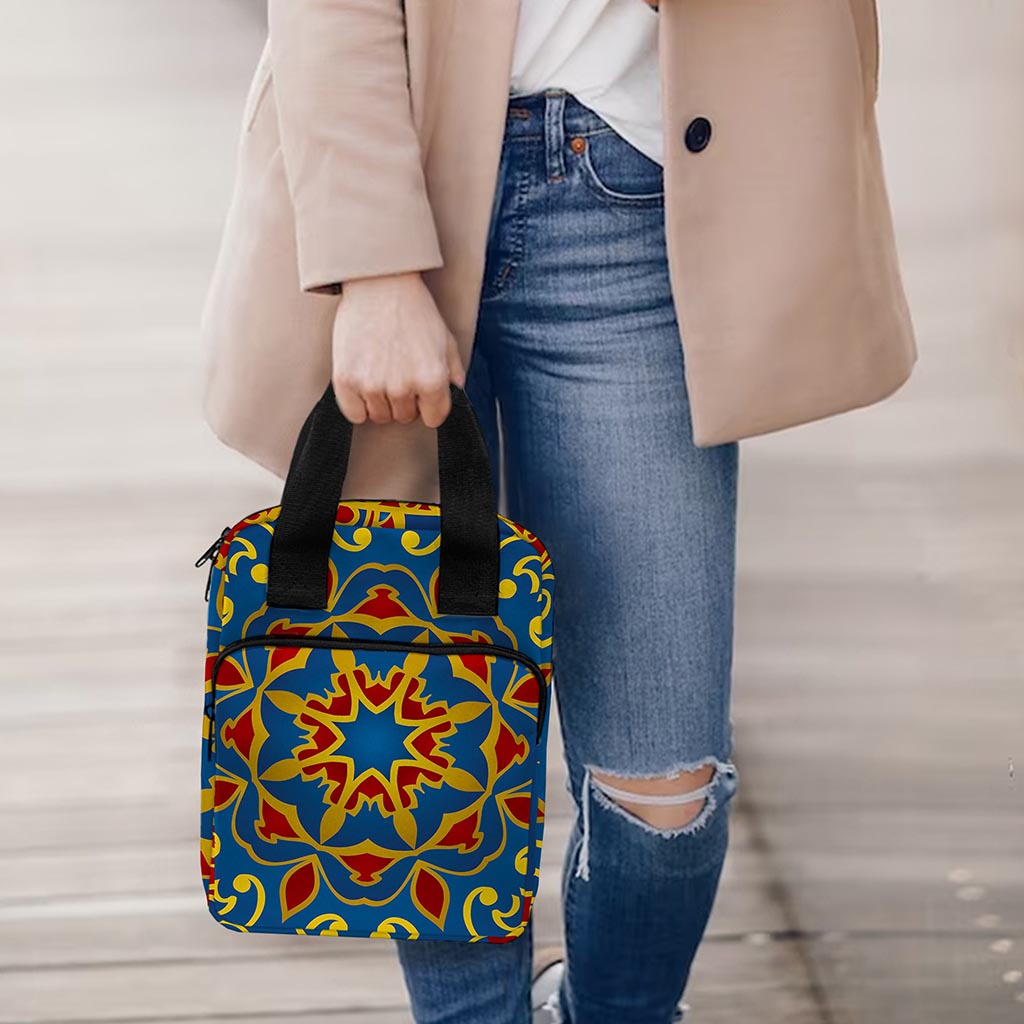 Bohemian Indian Mandala Pattern Print Bible Tote Bag