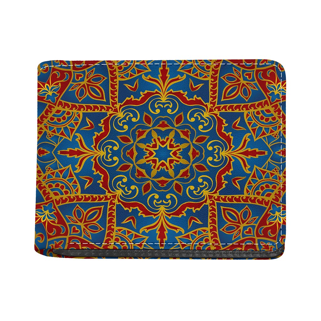 Bohemian Indian Mandala Pattern Print Bifold Wallet