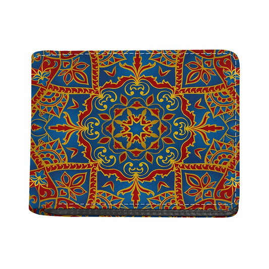 Bohemian Indian Mandala Pattern Print Bifold Wallet