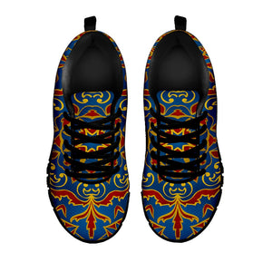 Bohemian Indian Mandala Pattern Print Black Running Shoes