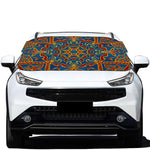 Bohemian Indian Mandala Pattern Print Car Windshield Snow Cover