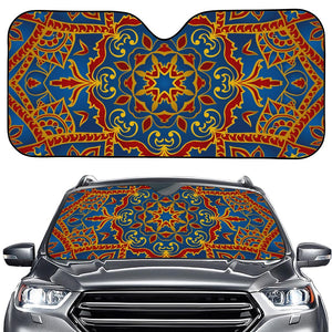 Bohemian Indian Mandala Pattern Print Car Windshield Sun Shade