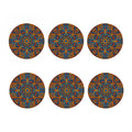 Bohemian Indian Mandala Pattern Print Coaster Set