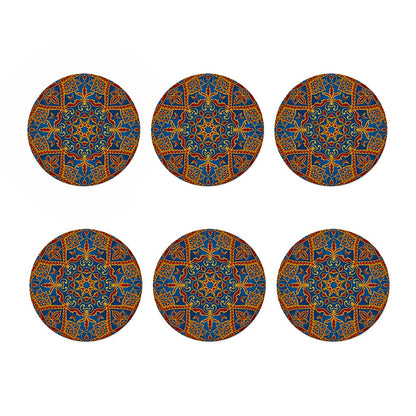 Bohemian Indian Mandala Pattern Print Coaster Set