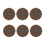 Bohemian Indian Mandala Pattern Print Coaster Set