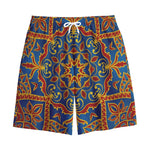 Bohemian Indian Mandala Pattern Print Cotton Shorts