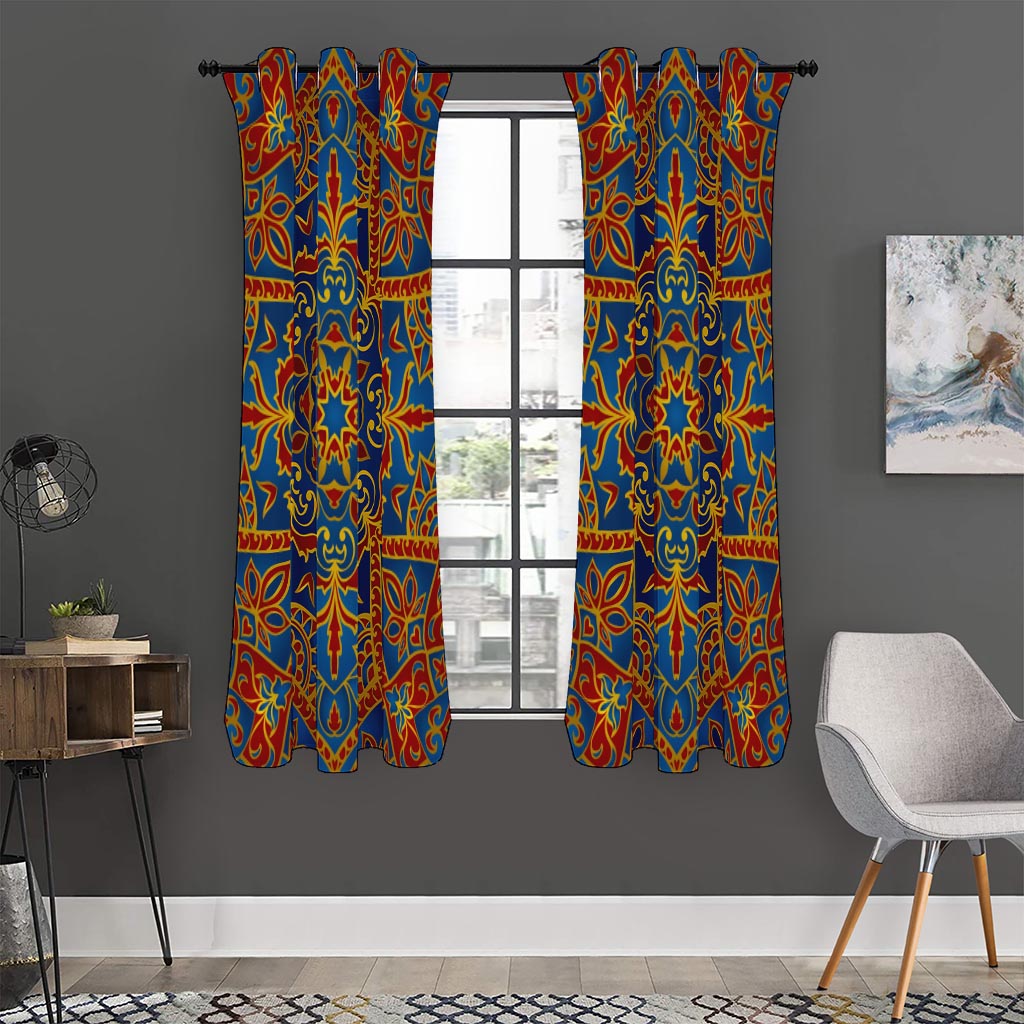 Bohemian Indian Mandala Pattern Print Curtain