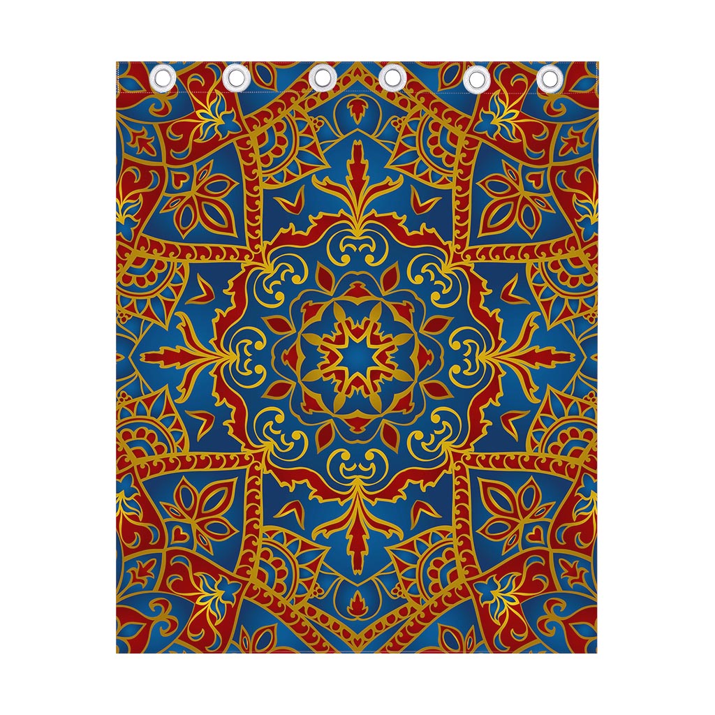Bohemian Indian Mandala Pattern Print Curtain