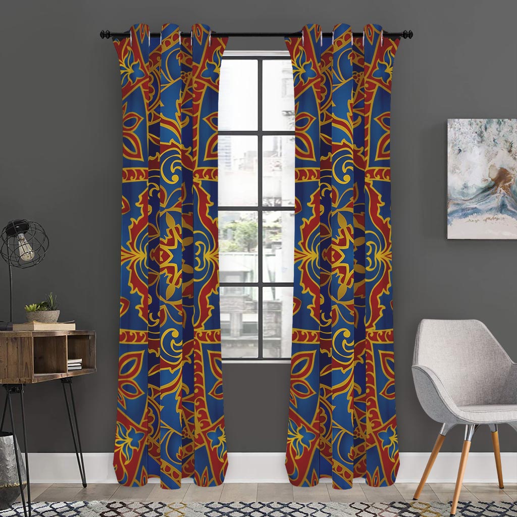 Bohemian Indian Mandala Pattern Print Curtain