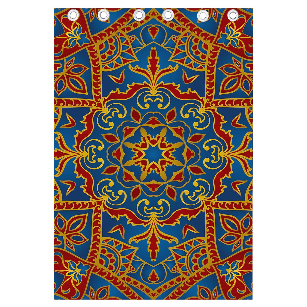Bohemian Indian Mandala Pattern Print Curtain