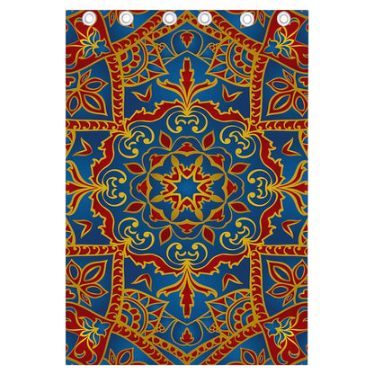Bohemian Indian Mandala Pattern Print Curtain