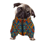 Bohemian Indian Mandala Pattern Print Dog Zip Up Jacket