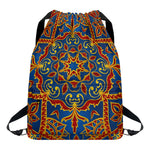 Bohemian Indian Mandala Pattern Print Drawstring Backpack