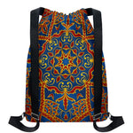 Bohemian Indian Mandala Pattern Print Drawstring Backpack