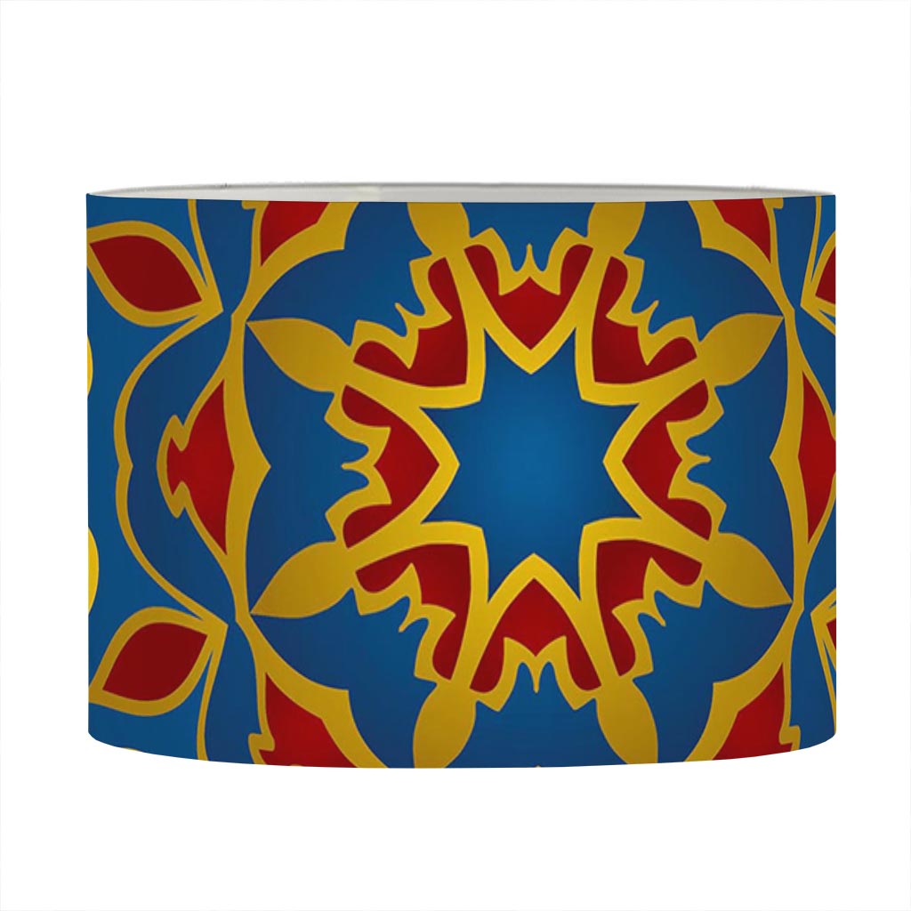 Bohemian Indian Mandala Pattern Print Drum Lamp Shade