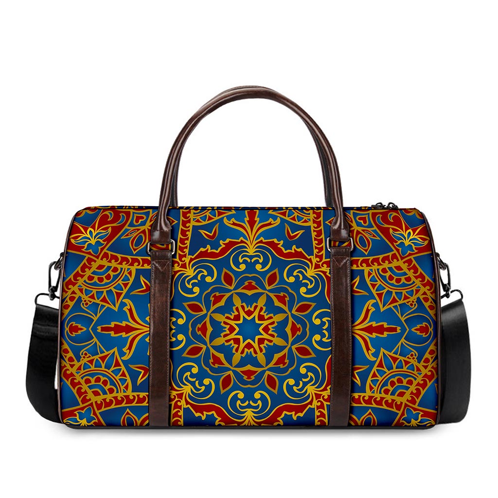 Bohemian Indian Mandala Pattern Print Duffle Bag