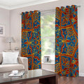 Bohemian Indian Mandala Pattern Print Extra Wide Grommet Curtains