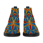 Bohemian Indian Mandala Pattern Print Flat Ankle Boots