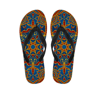 Bohemian Indian Mandala Pattern Print Flip Flops