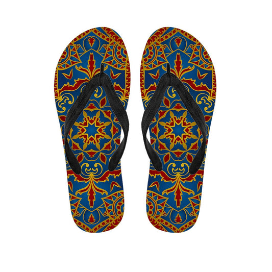 Bohemian Indian Mandala Pattern Print Flip Flops