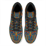 Bohemian Indian Mandala Pattern Print High Top Leather Sneakers