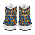 Bohemian Indian Mandala Pattern Print High Top Leather Sneakers