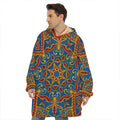 Bohemian Indian Mandala Pattern Print Hoodie Blanket