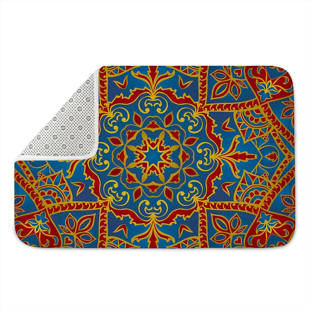 Bohemian Indian Mandala Pattern Print Indoor Door Mat