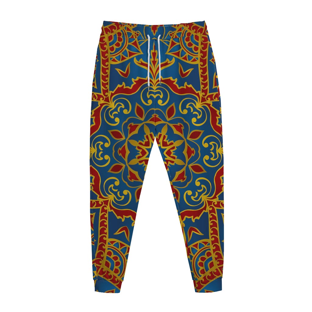 Bohemian Indian Mandala Pattern Print Jogger Pants