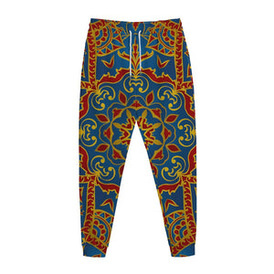 Bohemian Indian Mandala Pattern Print Jogger Pants