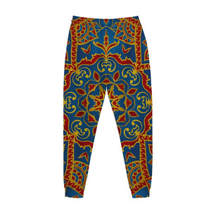 Bohemian Indian Mandala Pattern Print Jogger Pants