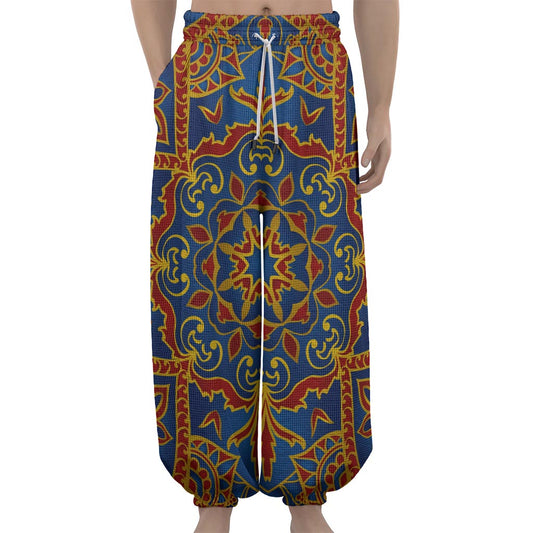 Bohemian Indian Mandala Pattern Print Lantern Pants