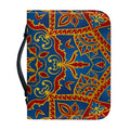 Bohemian Indian Mandala Pattern Print Leather Bible Cover