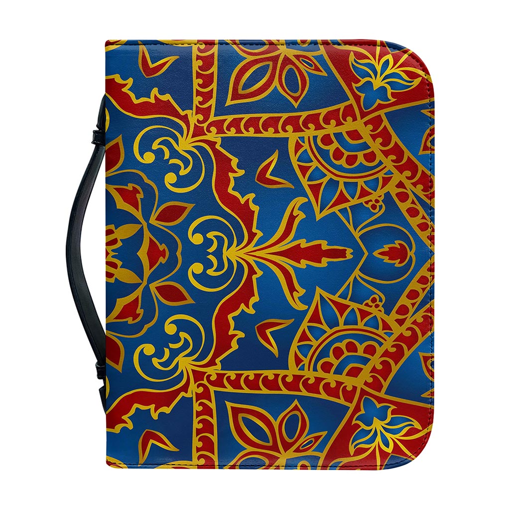 Bohemian Indian Mandala Pattern Print Leather Bible Cover