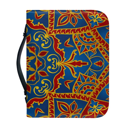 Bohemian Indian Mandala Pattern Print Leather Bible Cover