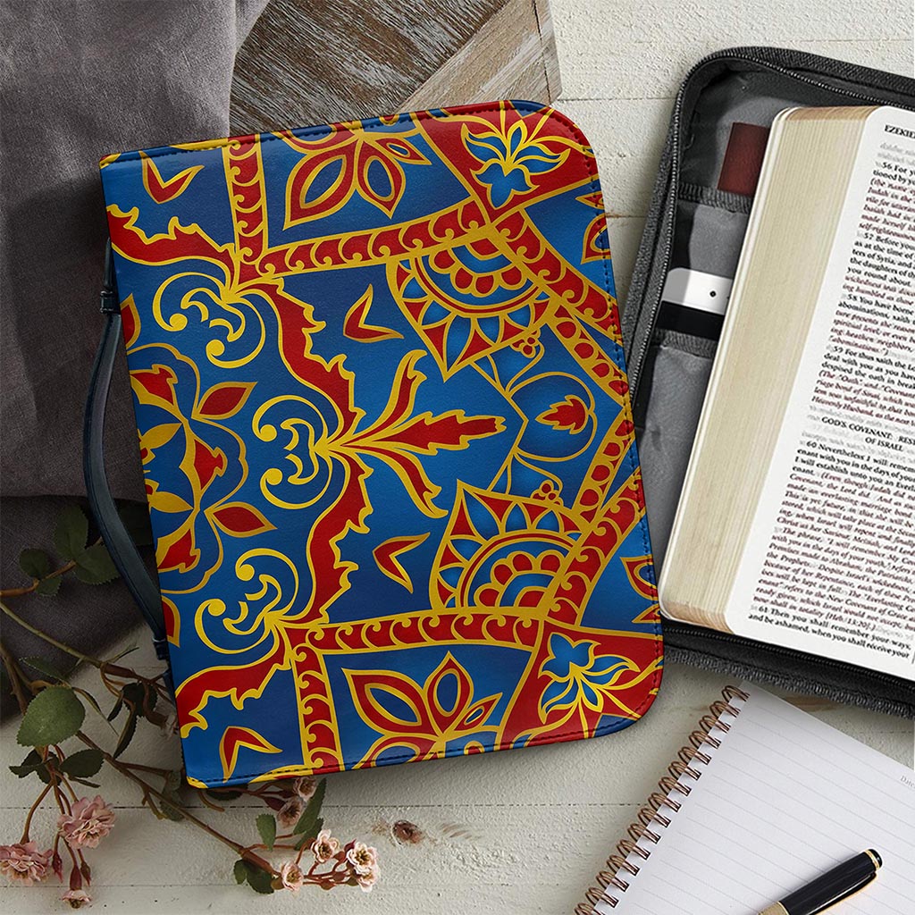 Bohemian Indian Mandala Pattern Print Leather Bible Cover