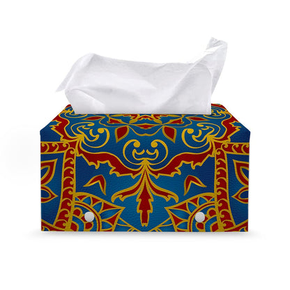 Bohemian Indian Mandala Pattern Print Leather Tissue Box Cover