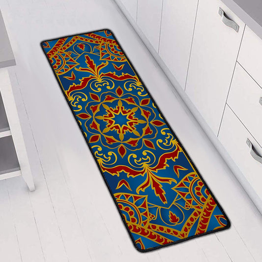 Bohemian Indian Mandala Pattern Print Long Kitchen Mat