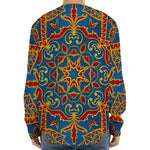 Bohemian Indian Mandala Pattern Print Long Sleeve Baseball Jersey