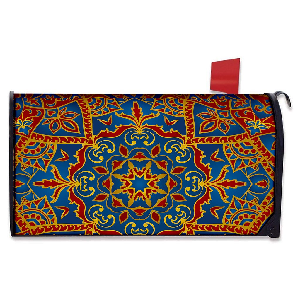 Bohemian Indian Mandala Pattern Print Mailbox Cover