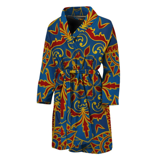 Bohemian Indian Mandala Pattern Print Men's Bathrobe