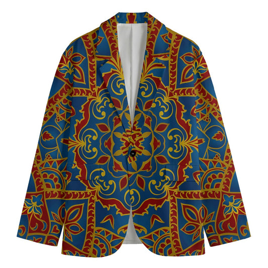 Bohemian Indian Mandala Pattern Print Men's Blazer