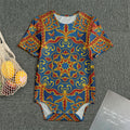Bohemian Indian Mandala Pattern Print Men's Bodysuit