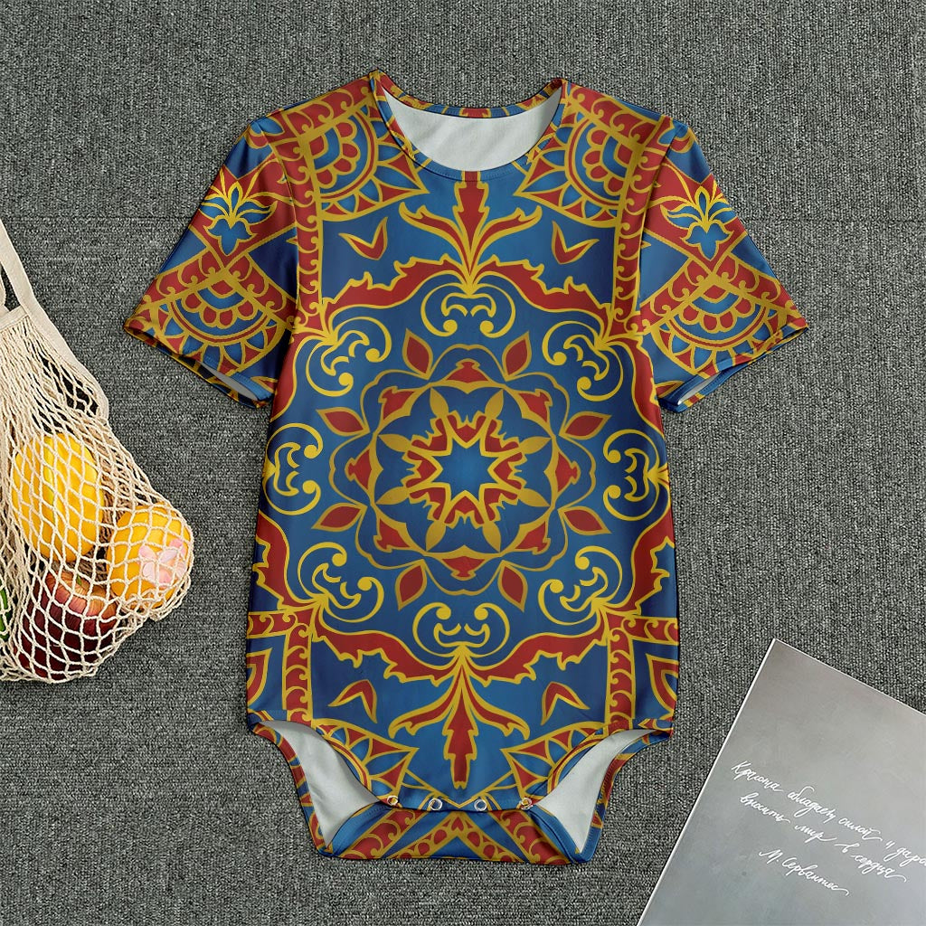 Bohemian Indian Mandala Pattern Print Men's Bodysuit