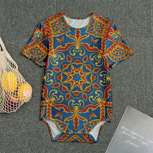 Bohemian Indian Mandala Pattern Print Men's Bodysuit