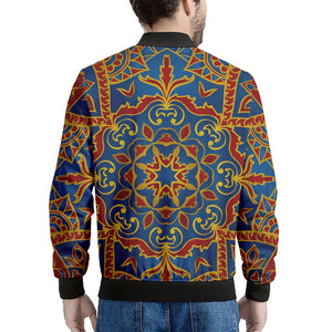 Bohemian Indian Mandala Pattern Print Men's Bomber Jacket