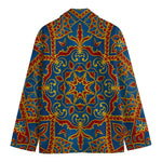 Bohemian Indian Mandala Pattern Print Men's Cotton Blazer