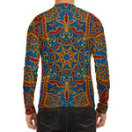 Bohemian Indian Mandala Pattern Print Men's Long Sleeve Rash Guard